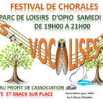 affiche du festival vocalises de la chorale d'Opio - Valbonne